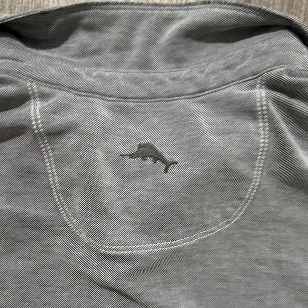 Tommy Bahama Light Gray Polo Shirt - Picture 4 of 4